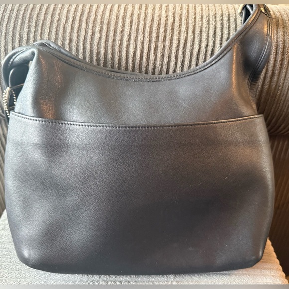 VTG Coach Legacy Charcoal Leather Shoulder Bag with Silver Hardware D1D-9058 - Picture 14 of 16
